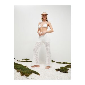 Koton Şahika Ercümen X Cotton - Crochet Flare Trousers