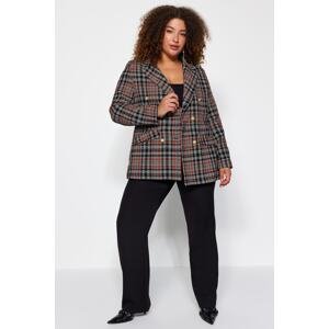 Trendyol Curve Multicolored Checkered Jacket