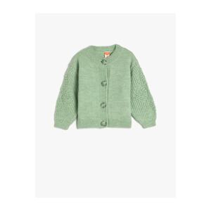 Koton Cardigan Knit Oversize Long Sleeves Round Neck With Buttons