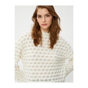 Koton Openwork Sweater High Neck Relax Fit