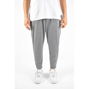 XHAN Gray Diamond Pattern Relaxed Trousers