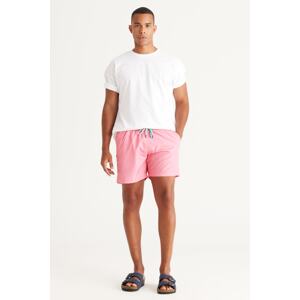 AC&Co / Altınyıldız Classics Men's Pink Standard Fit Regular Cut Quick Dry Patterned Swim Shorts with Side Pockets Swimsuit