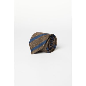 ALTINYILDIZ CLASSICS Men's Brown-Navy Blue Patterned Tie