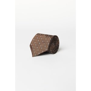 ALTINYILDIZ CLASSICS Men's Brown Indigo Patterned Tie