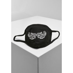 Paisley Moustache Mask černá