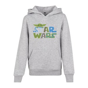 Dětské barevné logo Star Wars s kapucí vřesově šedé