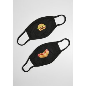 Burger a Hot Dog Obličejová maska 2 balení černá