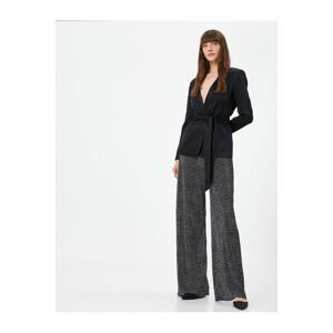 Koton Wide Leg Trousers High Waist Pleated Punty