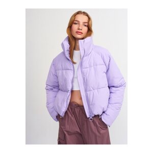 Dilvin 60322 Raglan Sleeve Inflatable Coat-lilac