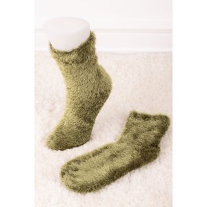 armonika Women's Light Green Thick Puffer Socks
