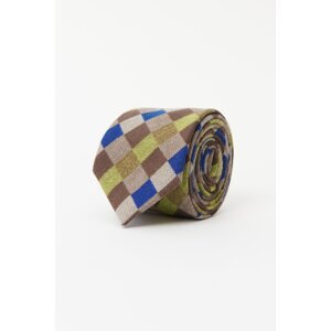 ALTINYILDIZ CLASSICS Men's Yellow Blue Brown Wool Classic Tie