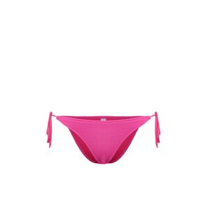 Trendyol Pink Tie-Up Textured Bikini Bottom