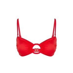 Trendyol Red Strapless Accessory Bikini Top