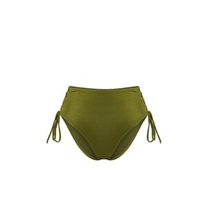 Trendyol Khaki Piping High Waist Bikini Bottom