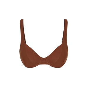 Trendyol Brown Balconette Bikini Top