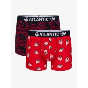 Boxer shorts Atlantic 2GMH-018 A'2 S-2XL red-navy 033