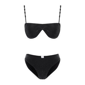 Trendyol Black Balconette Accessory Silvery Bikini Set