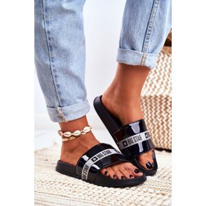 Women's Slides Big Star Painted Black