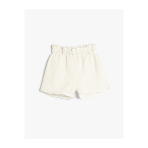 Koton Shorts Embroidered Embroidered Elastic Waist Lined Cotton