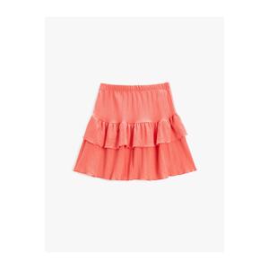 Koton Girl's Elastic Waist, Ruffled Skirt
