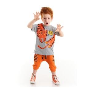 Denokids Roar Tiger Boy's T-shirt Capri Shorts Set
