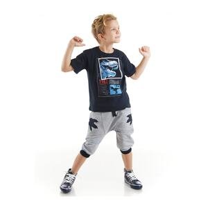 Mushi T-rex Info Boy's T-shirt Capri Shorts Set