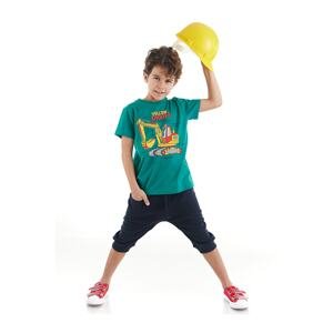 Mushi Yellow Digger Boy T-shirt Capri Shorts Set
