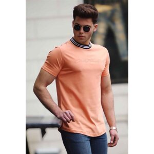 Madmext Men's Powder Embroidery Printed T-Shirt 4486