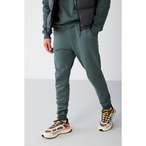 GRIMELANGE Jeremiah Men's Regular, Flexible Fabric Green Sweatpants with Drawstring Waist and Elastic Pocket
