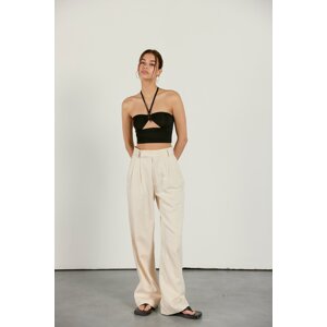 VATKALI Linen-Mixed Wide Leg Trousers