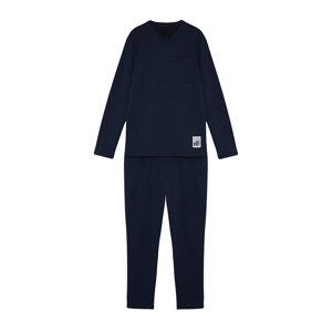 Trendyol Men's Navy Blue Label Detailed Knitted Pajamas Set