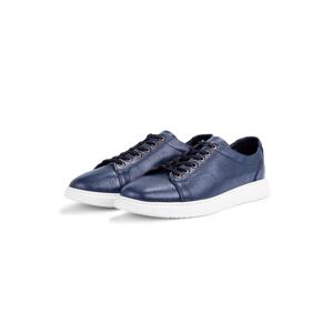 Ducavelli Verano Genuine Leather Men's Casual Shoes Summer Sports Shoes, Lightweight Shoes Navy Blue