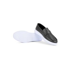 Ducavelli Trim Genuine Leather Men's Casual Shoes Loafer Shoes, Light Shoes, Summer Shoes Black