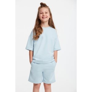 GRIMELANGE Bush Girl's Crew Neck Blue Tracksuit Set