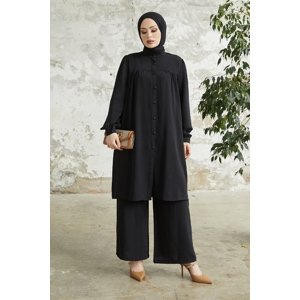 InStyle Arfa Ayrobin Buttoned Casual Suit - Black