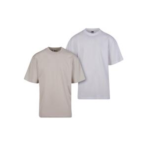 Pánská trička UC Tall Tee 2-Pack - béžová+bílá