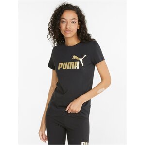 Černé dámské tričko s potiskem Puma - Dámské