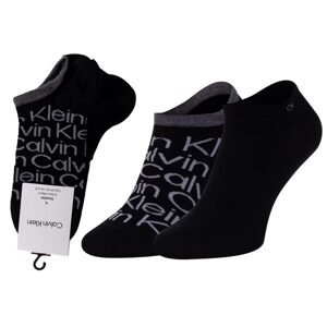 Calvin Klein Sada dvou párů pánských vzorovaných ponožek v černé barvě Calvin K - Pánské