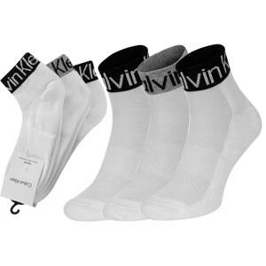 Sada tří párů bílých pánských ponožek Calvin Klein Underwear - Pánské