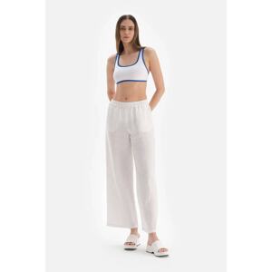 Dagi White Linen Pants