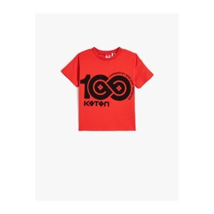 Koton T-Shirt Printed Short Sleeve Cotton
