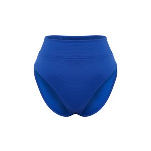 Trendyol Saxe Blue Textured High Waist High Leg Hipster Bikini Bottoms