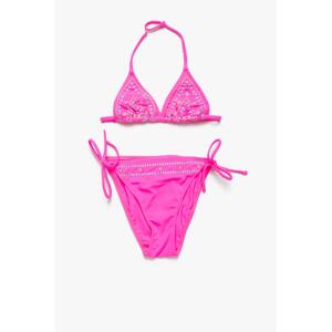 Koton Girls Fuchsia Bikini Set