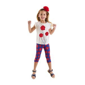 Mushi Red Poppy Girl Kids T-shirt Leggings Suit