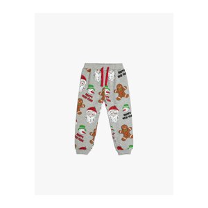 Koton Jogger Sweatpants Christmas Themed Print Detailed