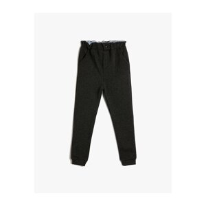 Koton Jogger Sweatpants Elastic Waist Pocket Ruffle Detailed Raised Cotton