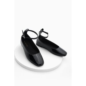 Marjin Women's Helmet Ballet Flats Shoes Mary Jane Vesta Black