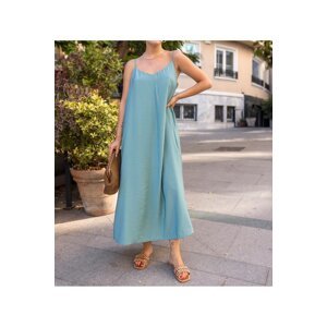 Laluvia Mint Adjustable Rope Strap Casual Dress
