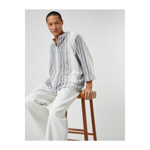 Koton Basic Weaving Shirts with a Collar Buttoned Buttons