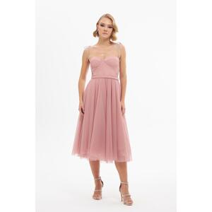 Carmen Pale Pink Tulle with Stones Princess Promise Dress